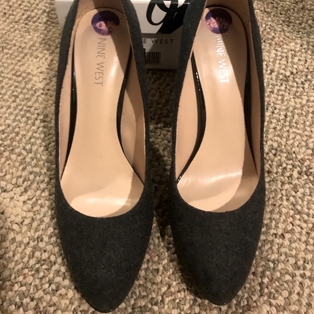 Nine West Charcoal Heels
